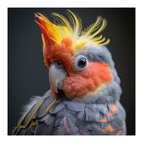 Cute Cockatoo Bird Portrait Colorful Crest (Print Only) thumbnail