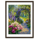 Serene Summer Garden Path Oil Painting thumbnail