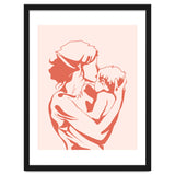 Motherhood, Human Emotion Line Art, Mother Parents Child Baby, Love Care Expression Bohemian Concept thumbnail