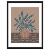 Modern Vase with Tropical Leaves thumbnail