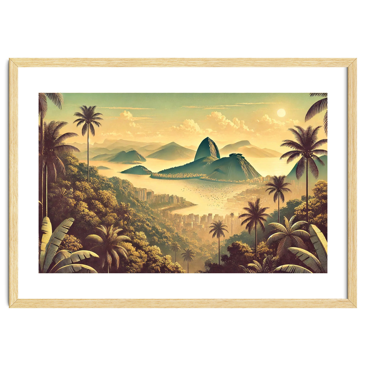 Vintage Brazil, Rio De Janeiro Tropics Poster