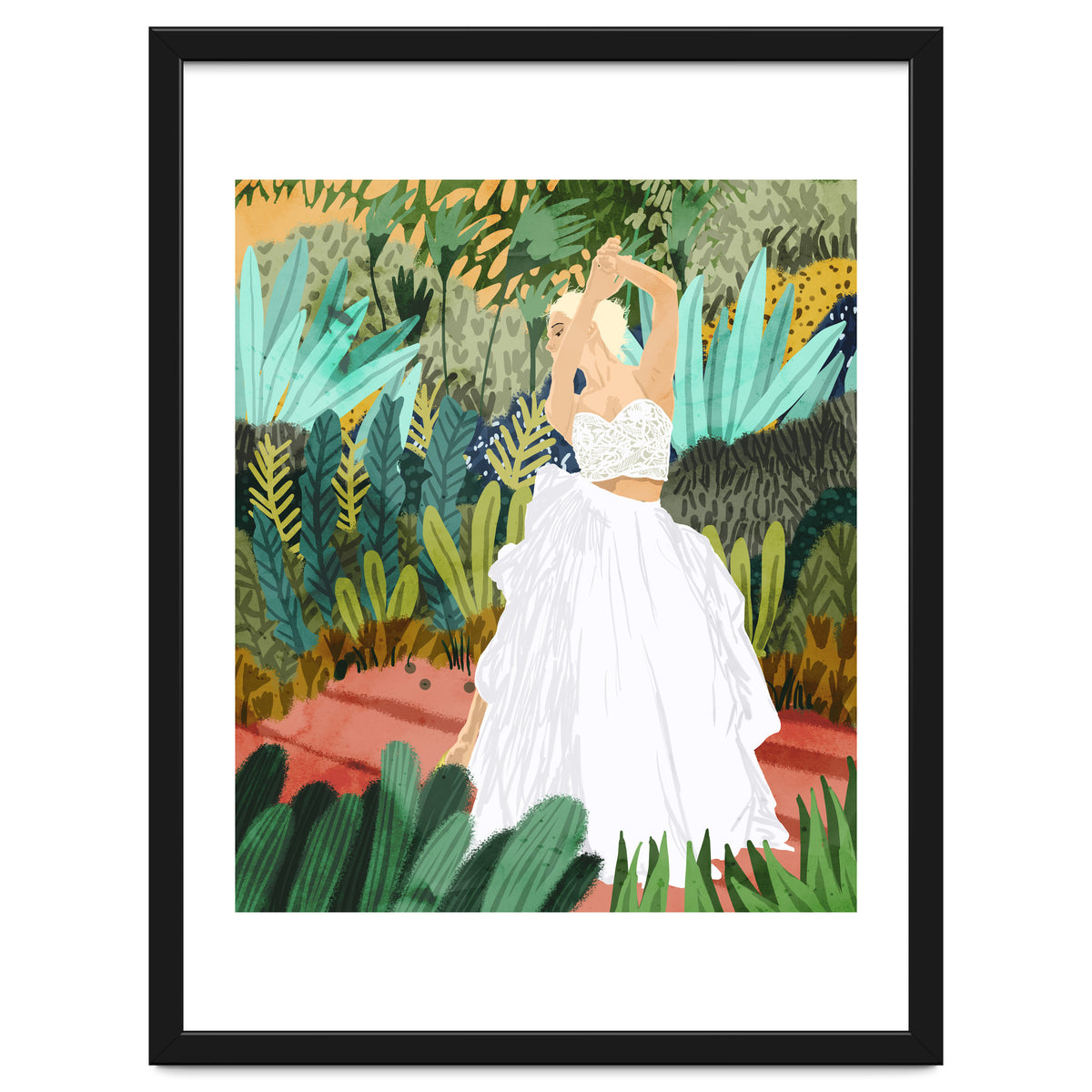 Forest Bride | Jungle Wedding Painting | Travel Solo | Blonde Woman Dancing Joy