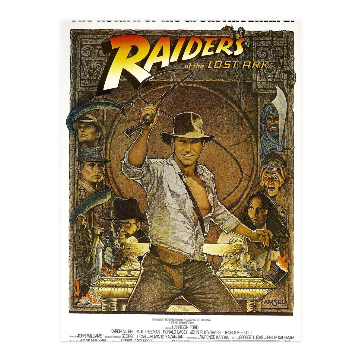 RAIDERS OF THE LOST ARK (1981), directed by STEVEN SPIELBERG. (Print Only)