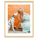 Pet Bound | Dalmatian Dog Lover Friendship Companion | Modern Bohemian Woman Puppy Animals Love thumbnail