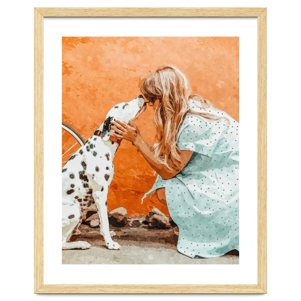 Pet Bound | Dalmatian Dog Lover Friendship Companion | Modern Bohemian Woman Puppy Animals Love