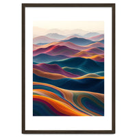 Colorful Abstract Mountain Dunes Art Print