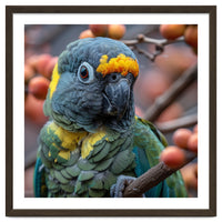 Yellow Headed Amazon Parrot Close Up Portrait