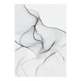 Abstract Black And White Flowing Lines Organic Form (Print Only) thumbnail