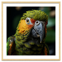 Close Up Of A Colorful Macaw Parrot Face
