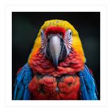 Close Up Portrait Of A Colorful Macaw Parrot (Print Only) thumbnail