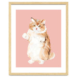 Ms Purrlington Handpainted fluffy cat oil painting thumbnail