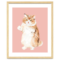 Ms Purrlington Handpainted fluffy cat oil painting