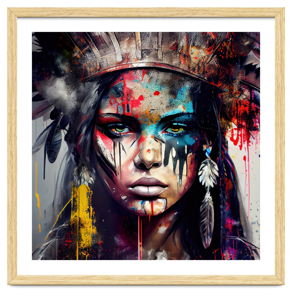 Powerful American Native Warrior Woman #5