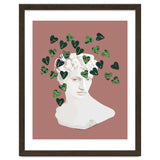 Roman Planter, Plant Pot, Botanical Nature Victorian Statue Face, Eclectic Bohemian Plant Lady Illustration thumbnail