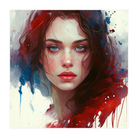 Modern Fairy Tale Blue Eyed Portrait (Print Only)