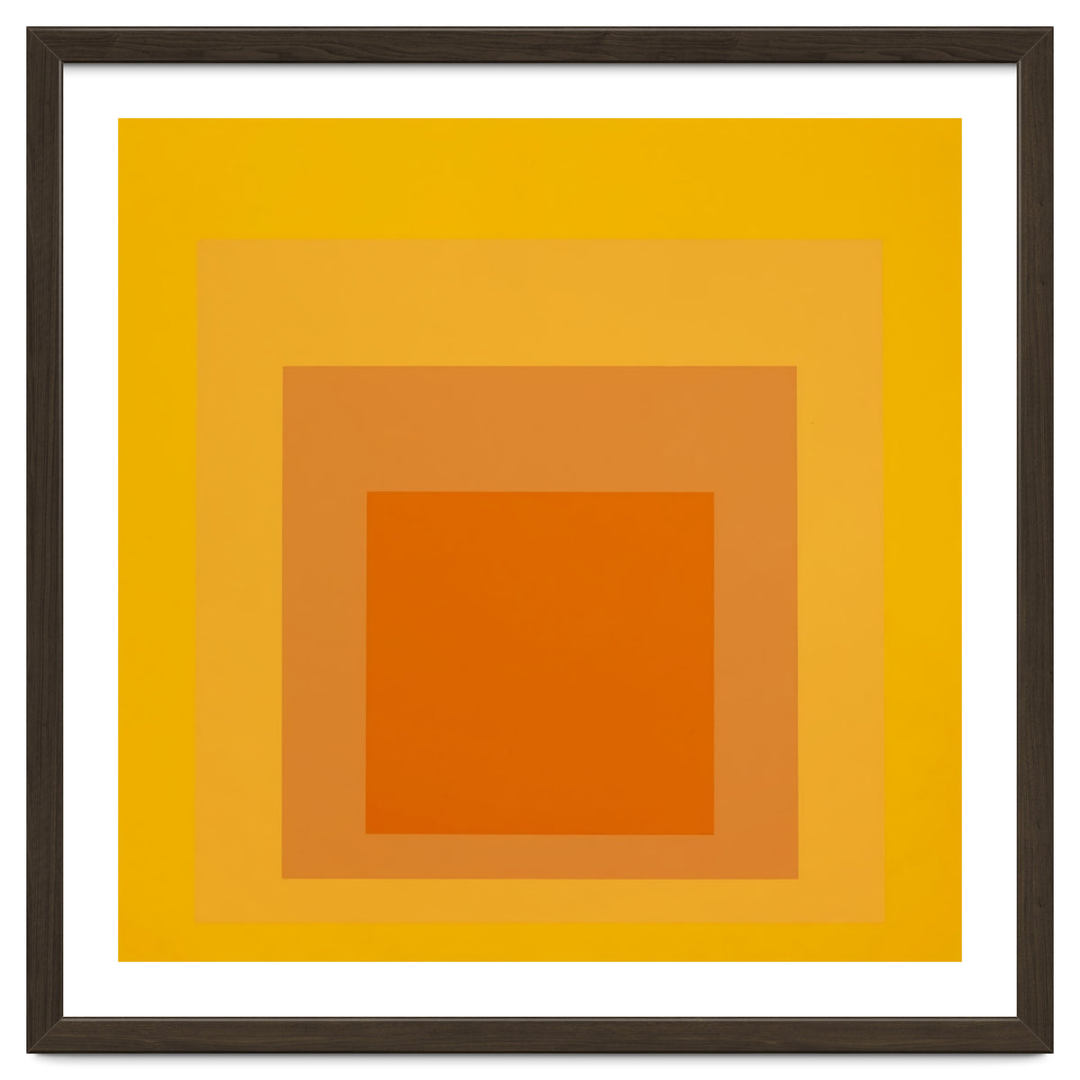 JOSEF ALBERS - HOMAGE TO THE SQUARE YELLOW ORANGE 2. HIGH RESOLUTION