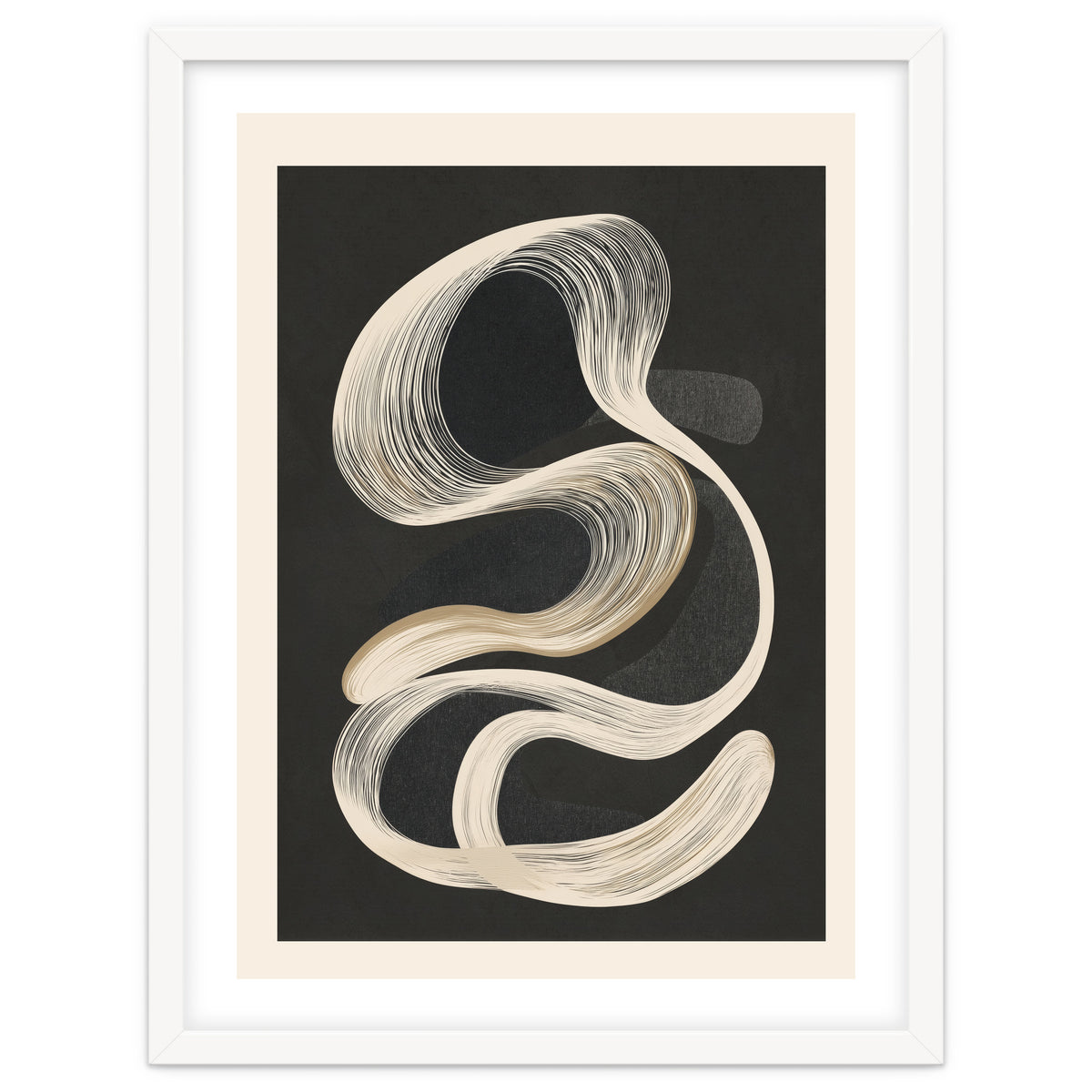Monochrome Flow Abstract Line Movement