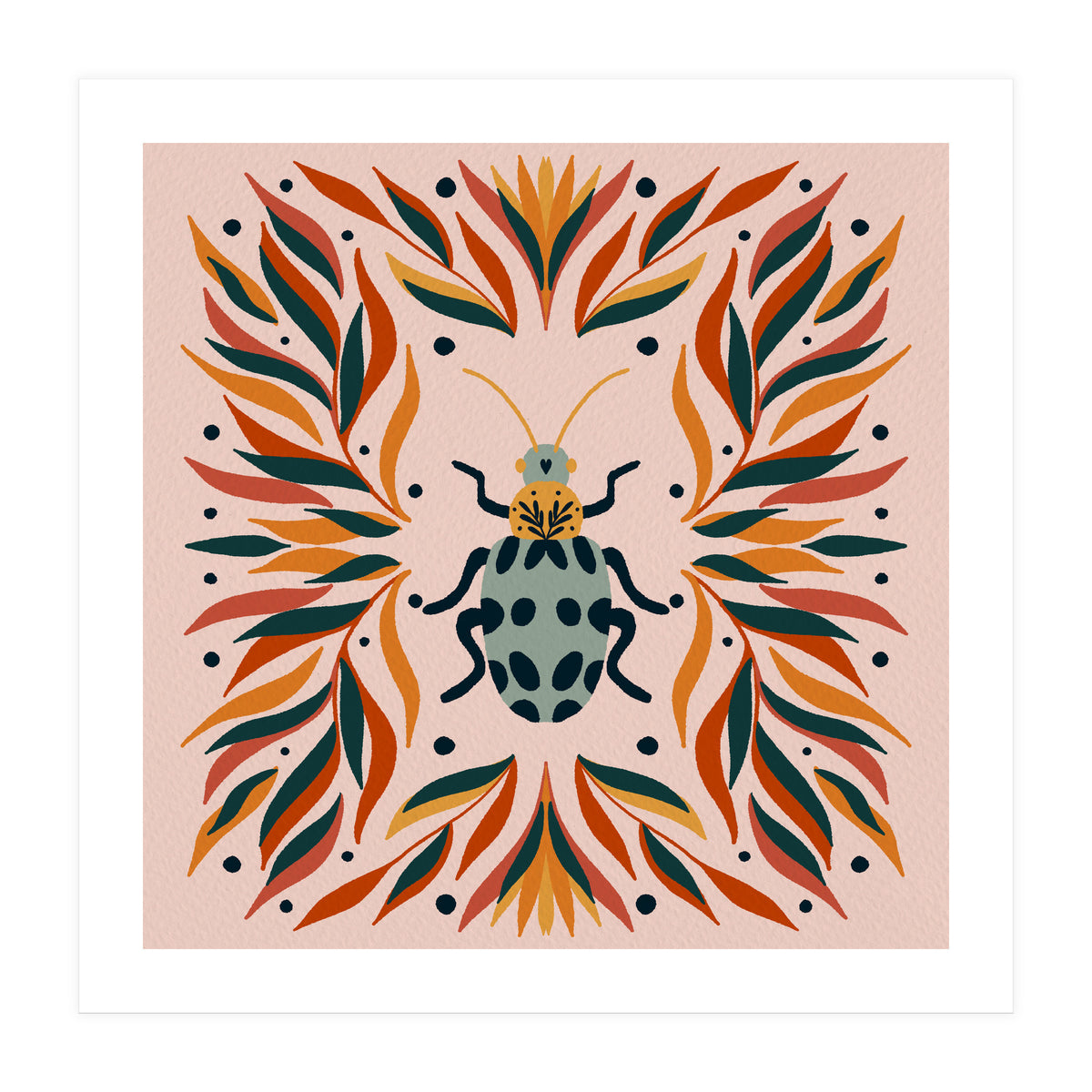 Bug And Leaves  (Print Only)