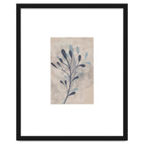 Leaf Beige and Blue Art Print thumbnail