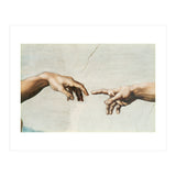 The Sistine Chapel; ceiling frescos after restoration. The creation of Adam. (Print Only) thumbnail