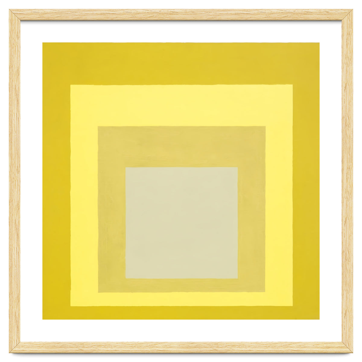 JOSEF ALBERS - HOMAGE TO THE SQUARE YELLOW WHITE