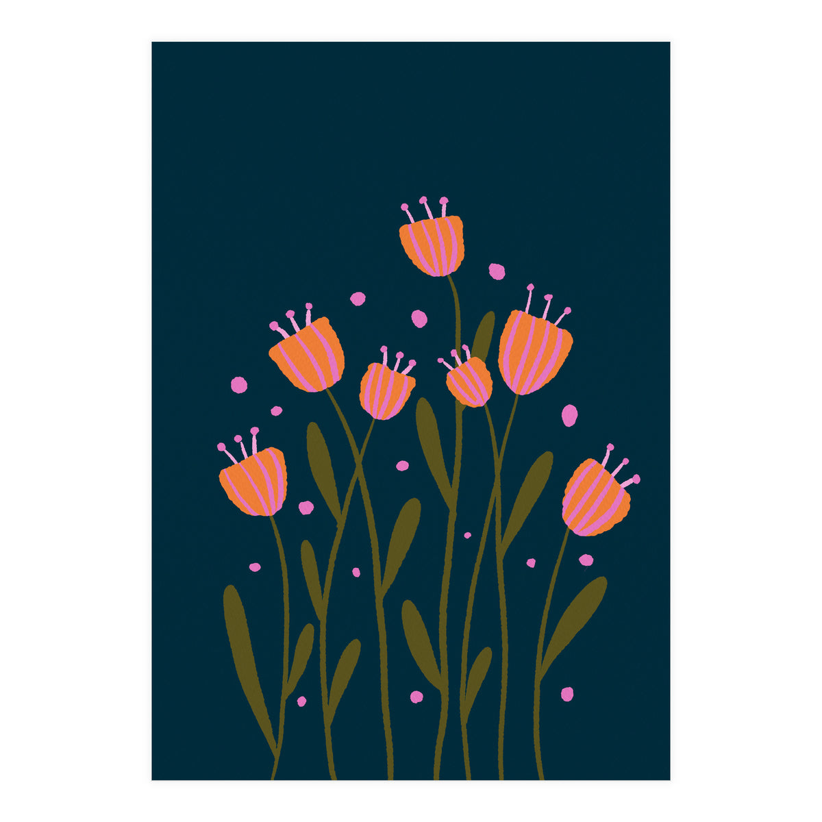 Whimsical Flowers  (Print Only)