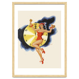 Pinup Girl Celebrating New Year thumbnail