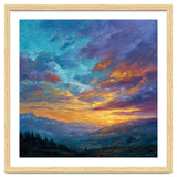 Ethereal Alpine Sunset Over Distant Peaks thumbnail