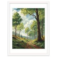 Vibrant Summer Forest Landscape Painting