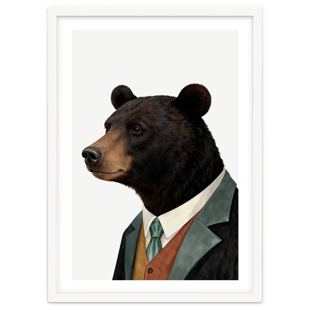 Black Bear In Suit