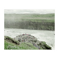 Tourists at the edge of the big river - Iceland  (Print Only)