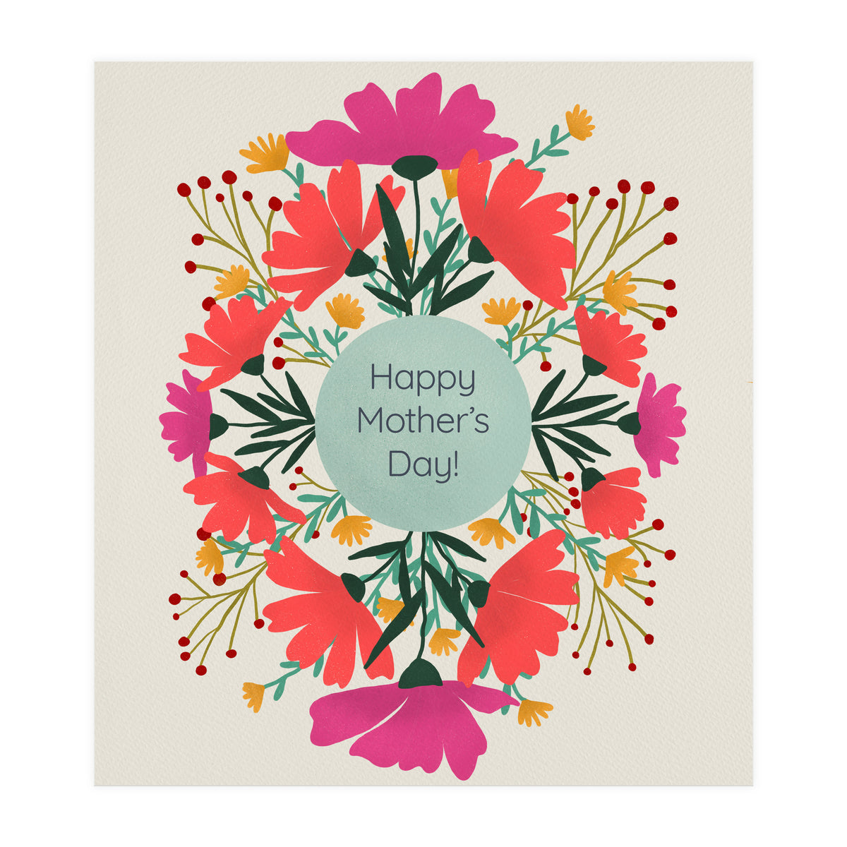 Happy mother's day floral design (Print Only)