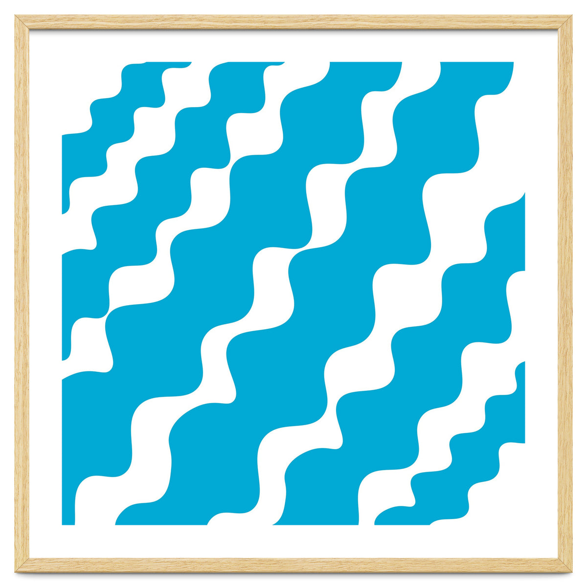 Slanting Blue Wavy Pattern