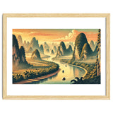 Vintage China, Guilin Karst Mountains Poster thumbnail