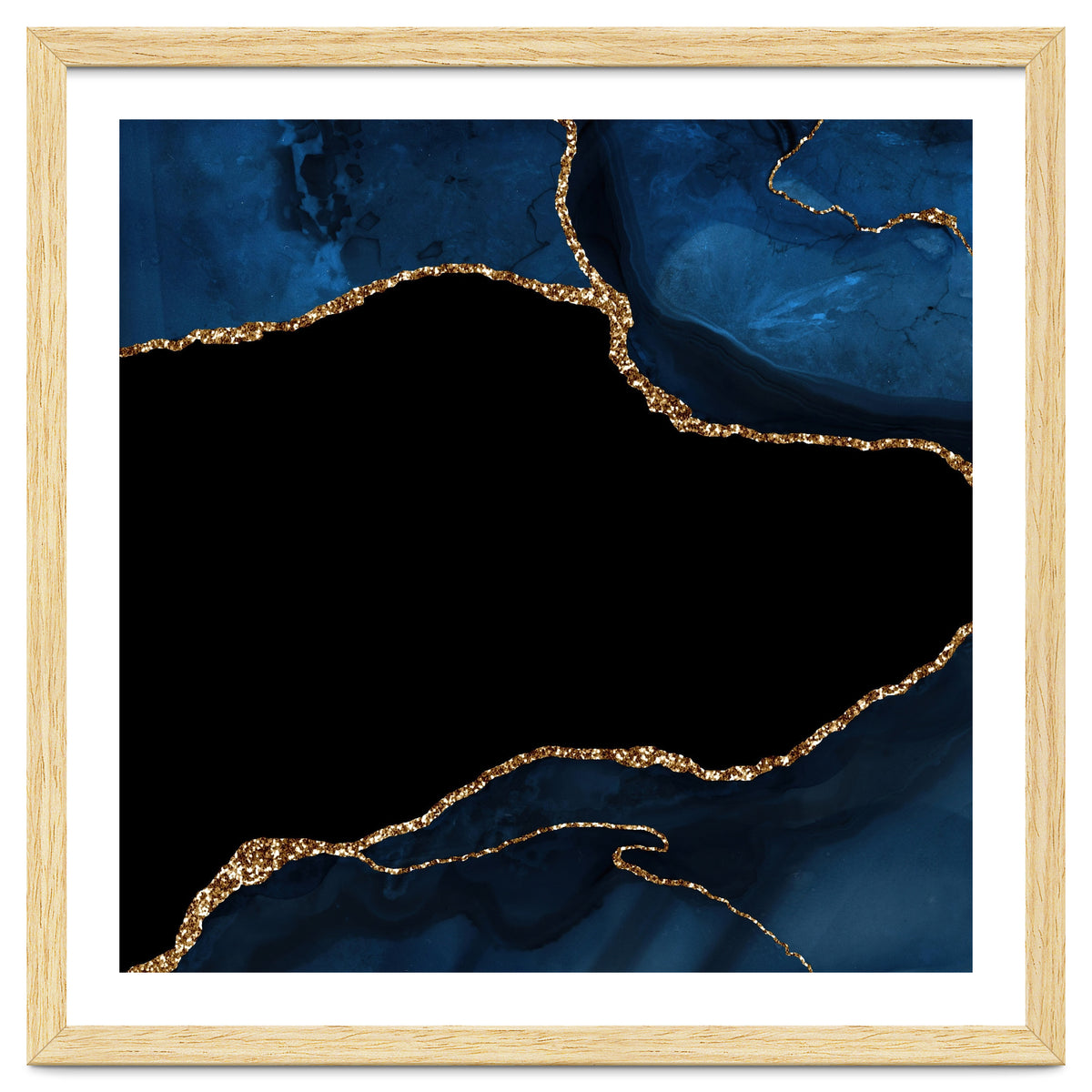Navy & Gold Agate Texture 04