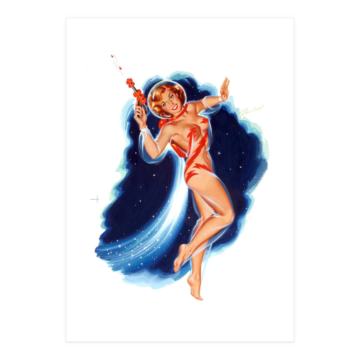 Pinup Astronaut Girl (Print Only)