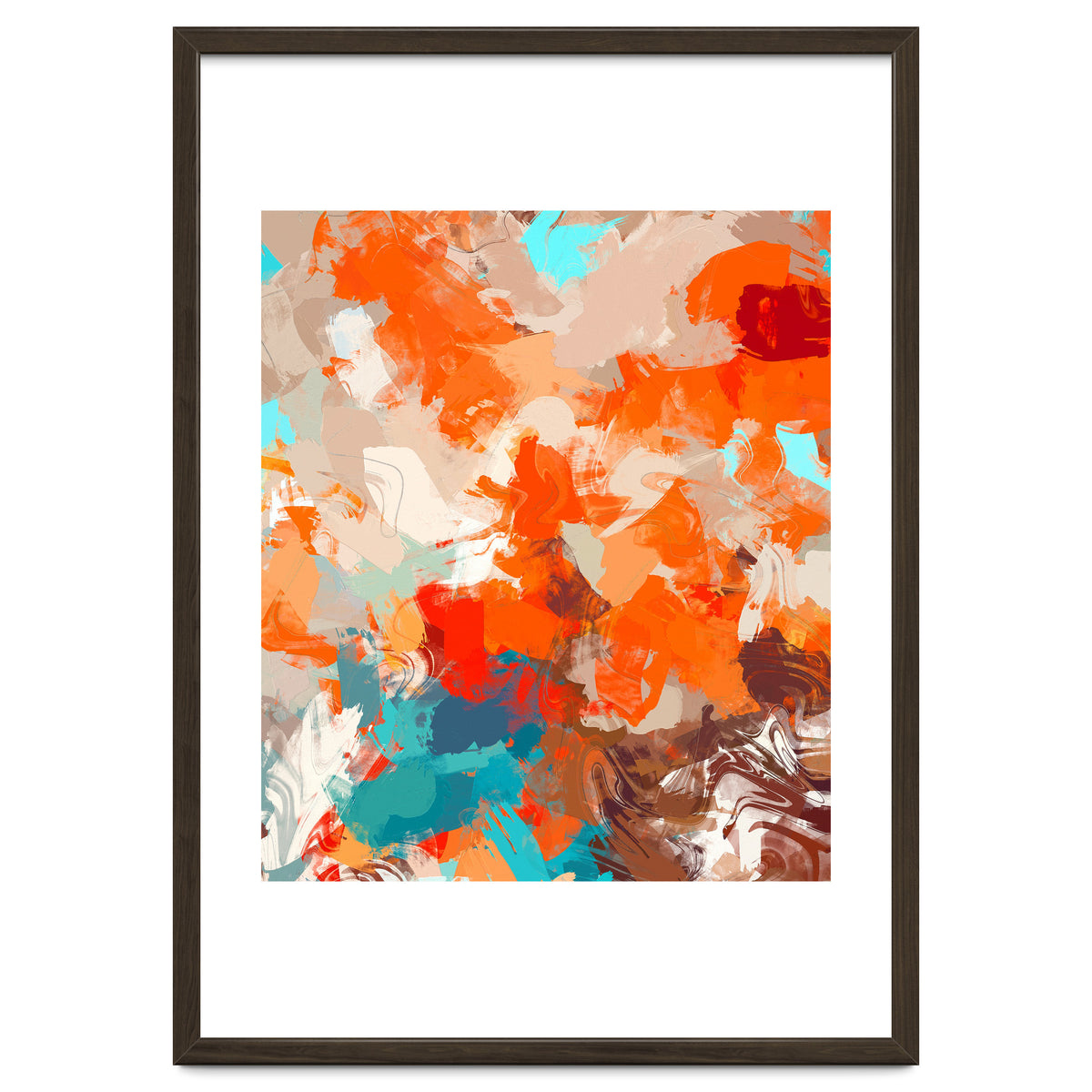 Pleasure, Abstract Painting Summer, Positivity Modern Bohemian Pop of Color Bright Good Vibes