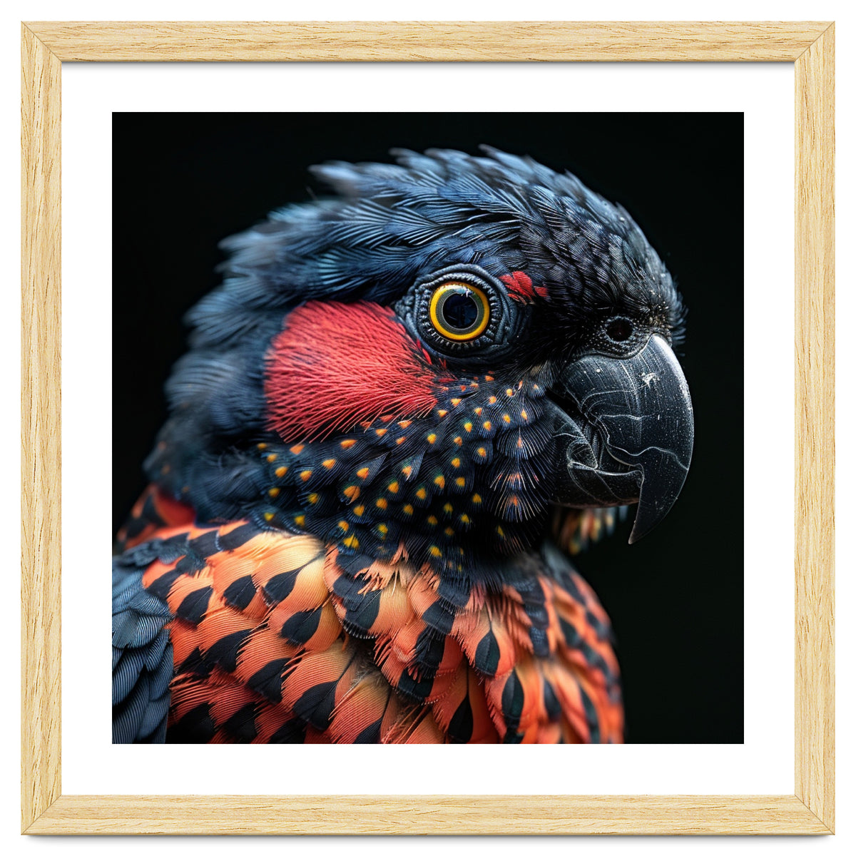 Close Up Portrait Of A Colorful Exotic Parrot