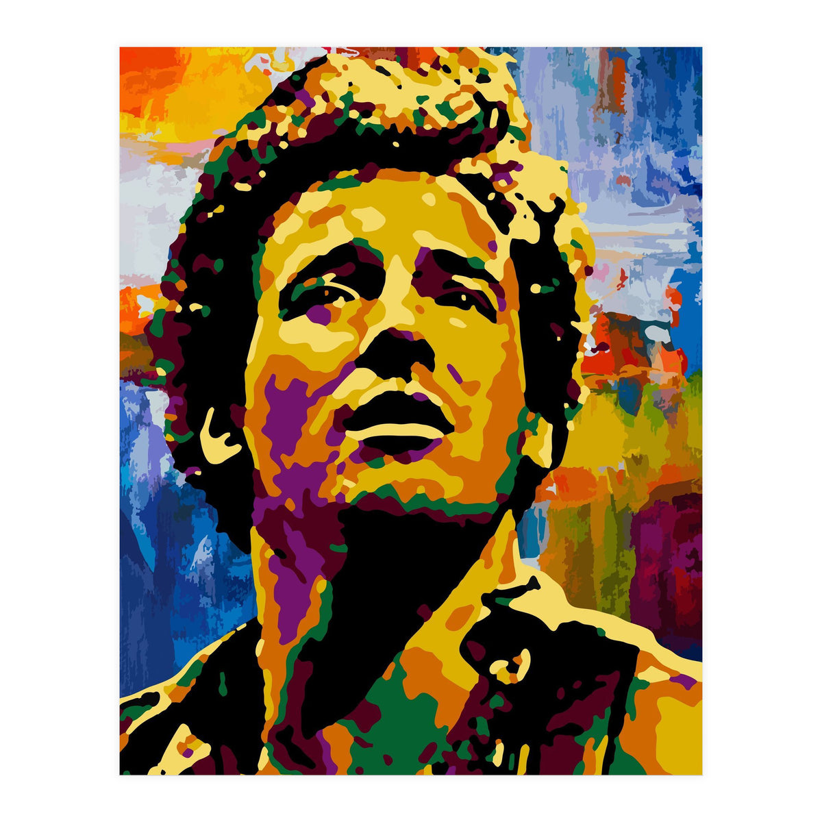 Bruce Springsteen Colorful abstract (Print Only)
