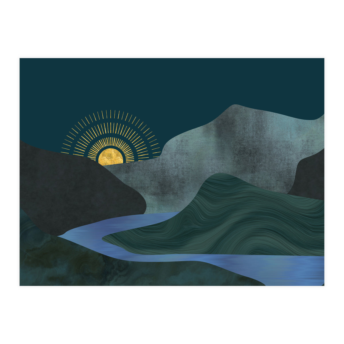 Abstract Landscape Sunrise (Print Only)