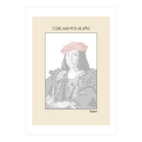 Young Man with an Apple (1505) – Raphael (ascii art)  (Print Only)