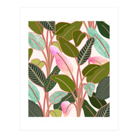 Color Paradise, Tropical Colorful Modern Bohemian Illustration, Eclectic Botanical Plant (Print Only)