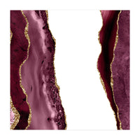 Burgundy & Gold Agate Texture 20 (Print Only)