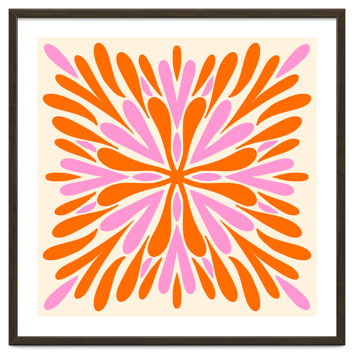 Symmetry Petals - pink and orange