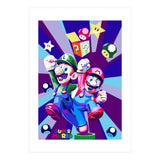 Mario Luigi Popart Cartoon Pop Art (Print Only) thumbnail