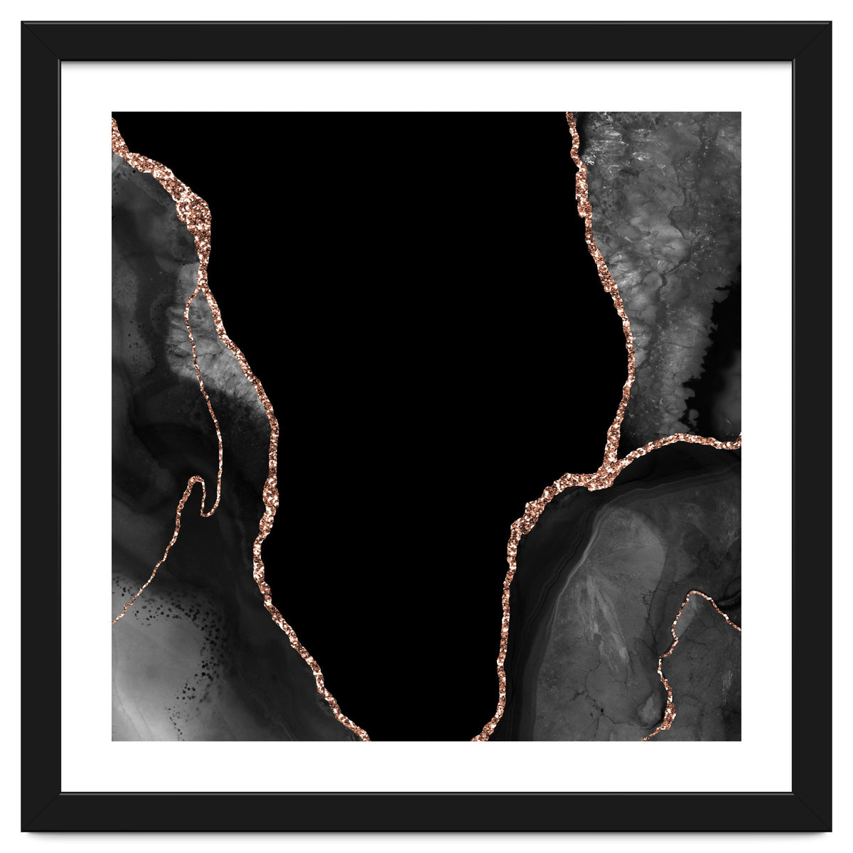 Black & Rose Gold Agate Texture 03