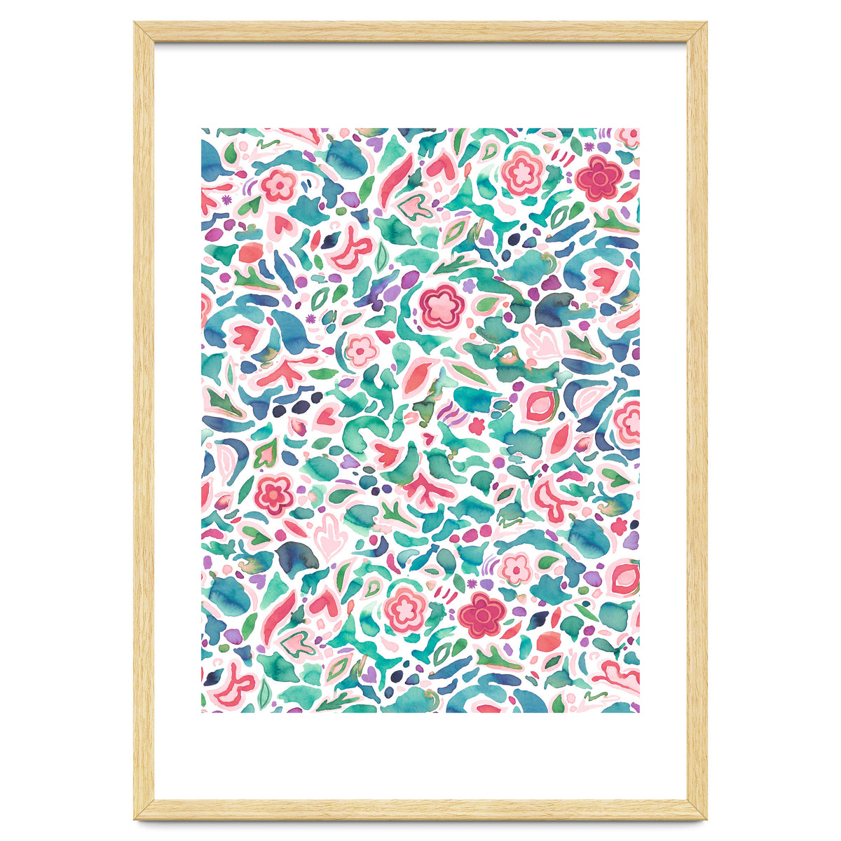 Primitive Flowers Green Coral