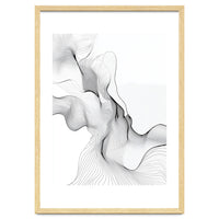 Abstract Black And White Flowing Lines