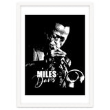 Miles Davis American Jazz Trumpeter in Grayscale thumbnail