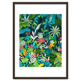 The Midnight Jungle, Botanical Nature Plants Tropical Forest, Watercolor Painting Floral Palm thumbnail